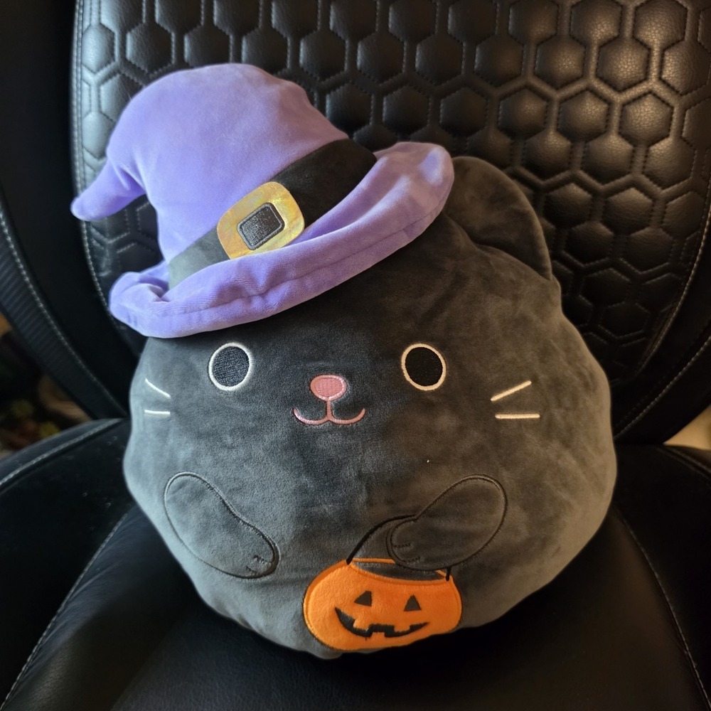 Squishmallows 12" Flip a Mallows Calio Cat Witch & Pumpkin Plush